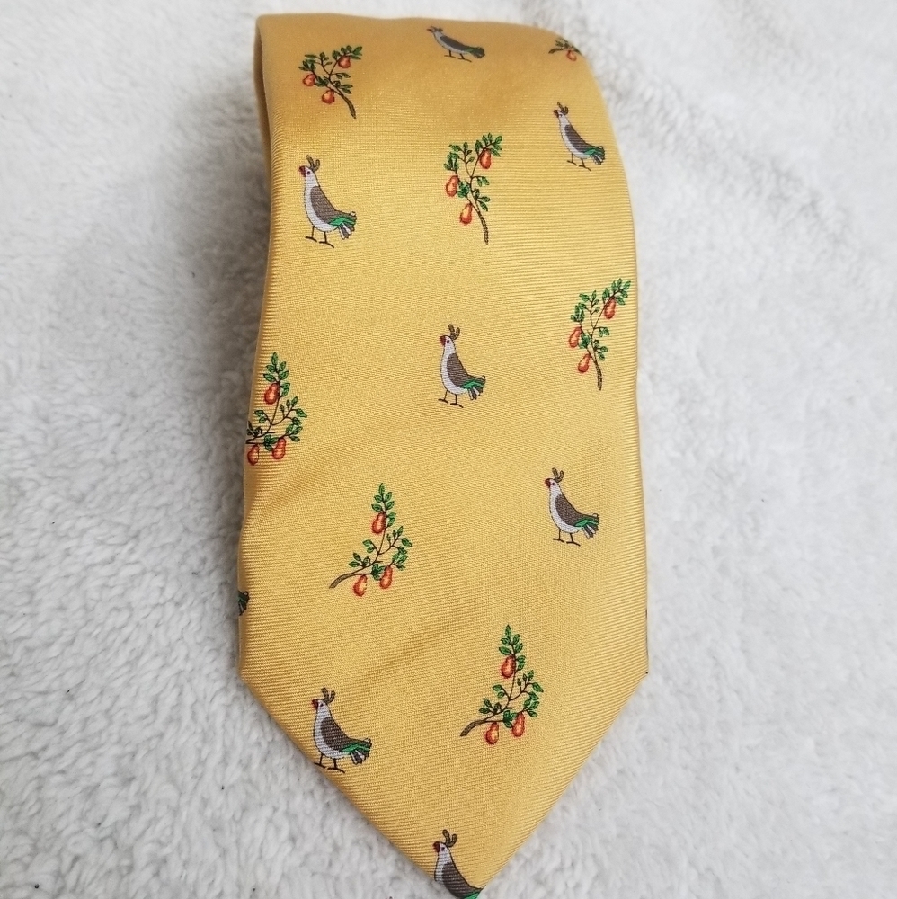 Lands End Partridge Silk Tie